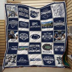 Penn State Nittany Lions Quilt Blanket Th1507 Fan Made and Home Decor