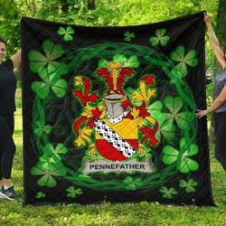 Pennefather Ireland Irish Celtic Shamrock Knot Circle JFJ11231 3D Customized Quilt 2707 and Home Decor