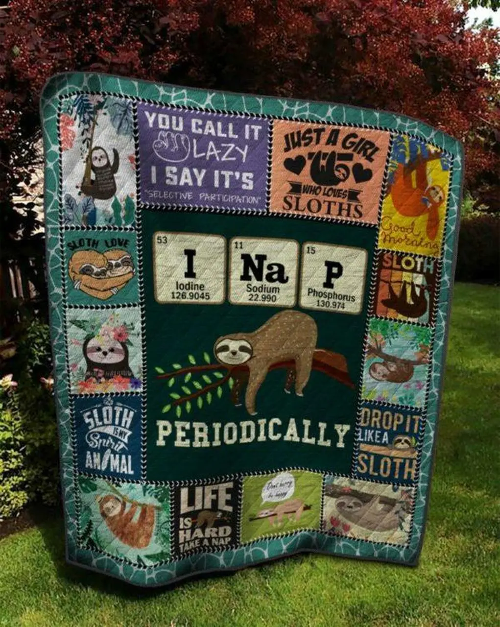 Periodically Sloth Quilt Blanket Quilt and Home Decor