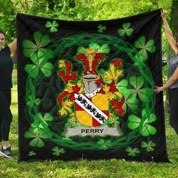 Perry Ireland Irish Celtic Shamrock Knot Circle JFJ11263 3D Customized Quilt 2707 and Home Decor