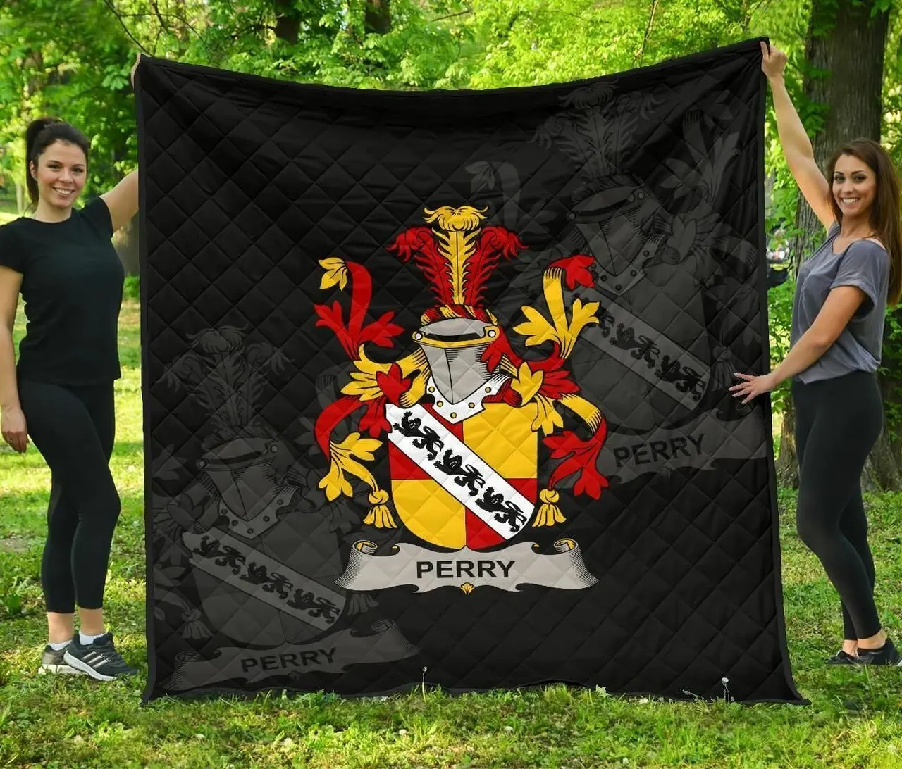 Perry Ireland Irish Family Crest JFJ11260 3D Customized Quilt 2707 and Home Decor