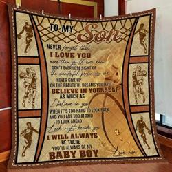 Personalized Baseball Family To My Son Quilt Blanket Never Give Up On The Beautiful Dreams You Have Great Customized Blanket Gifts For Birthday Christmas Thanksgiving and Home Decor