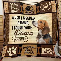 Personalized Beagle JFJ11265 3D Customized Quilt 2707 and Home Decor