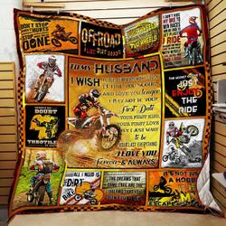 Personalized Biker To My Husband From Wife I Love You Forever And Always Quilt Blanket Great Customized Gifts For Birthday Christmas Thanksgiving Wedding ValentineS Day and Home Decor