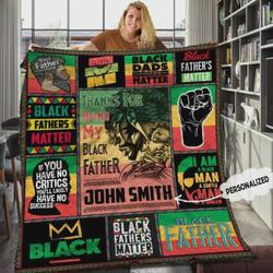 Personalized Black Lives Matter Quilt Blanket Great Customized Blanket Gifts For Birthday Christmas Thanksgiving and Home Decor