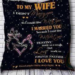 Personalized Deer Family To My Wife From Husband I Love You Good Night Quilt Great Customized Gifts For Birthday Christmas Thanksgiving MotherS Day and Home Decor