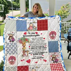 Personalized Dna Tree To My Granddaughter From Grandma I Want You To Believe Deep In Your Heart Quilt Blanket Great Customized Gifts For Birthday Christmas Thanksgiving Perfect Gifts For Dna Tree Lover and Home Decor