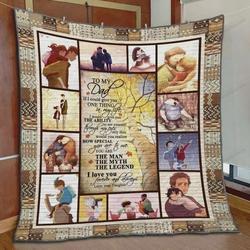 Personalized Family To My Dad From Daughter If I Could Give You One Thing Quilt Blanket Great Customized Gifts For Birthday Christmas Thanksgiving FatherS Day and Home Decor