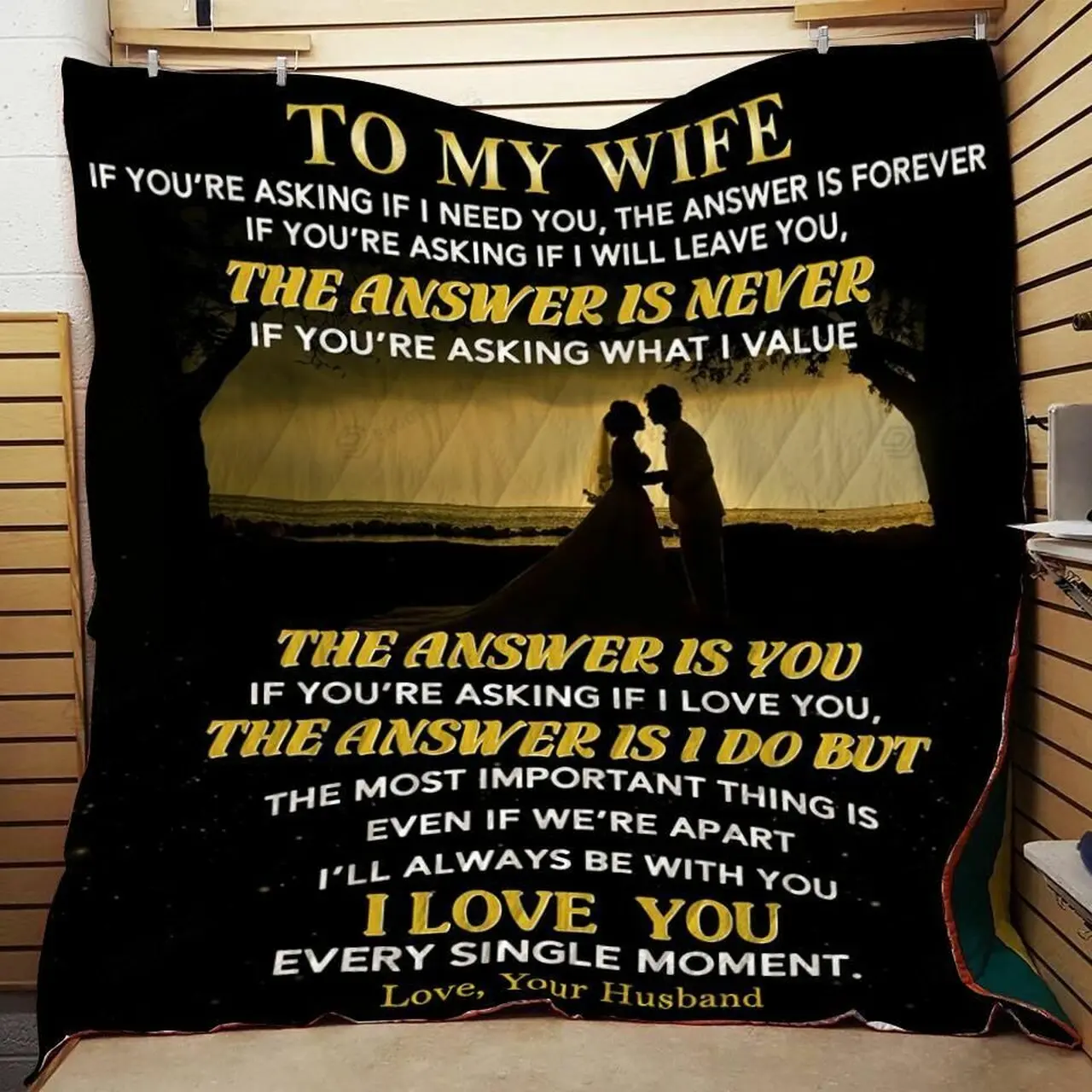 Personalized Family To My Wife From Husband I Love You Every Single Moment Quilt Blanket Great Customized Gifts For Birthday Christmas Thanksgiving Wedding ValentineS Day and Home Decor