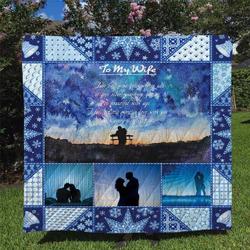 Personalized Family To My Wife From Husband You Keep Getting So Beautiful Quilt Great Customized Gifts For Birthday Christmas Thanksgiving MotherS Day and Home Decor