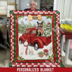 Personalized German Shepherd Quilt Kmh and Home Decor