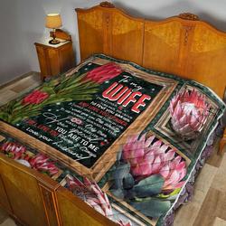 Personalized Protea To My Wife From Husband I Could Turn Back The Clock Quilt Great Customized Gifts For Birthday Christmas Thanksgiving MotherS Day and Home Decor