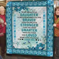 Personalized To My Beautiful Smarter Than You Think Quilt Blanket Great Customized Blanket Gifts For Birthday Christmas Thanksgiving and Home Decor
