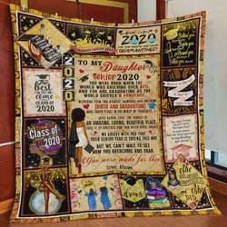 Personalized To My Daughter Quilt Blanket From Mom Great Customized Blanket Gifts For Birthday Christmas Thanksgiving and Home Decor