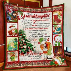 Personalized To My Granddaughter From Grandma I Love You Forever And Always Quilt Blanket Great Customized Gifts For Birthday Christmas Thanksgiving and Home Decor