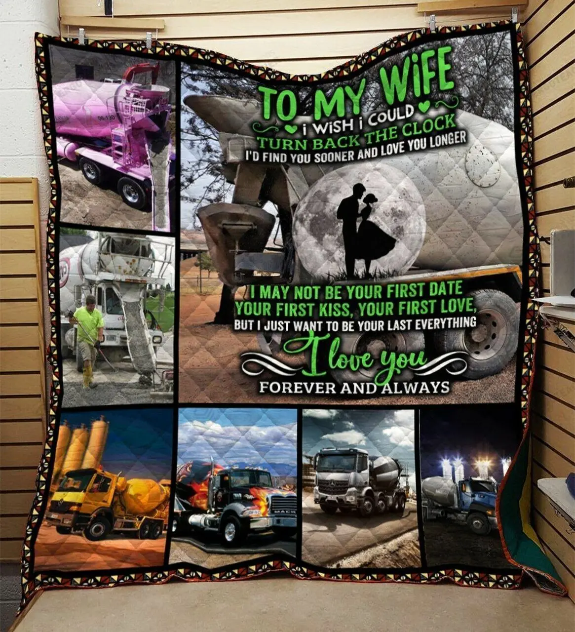 Personalized To My Wife Quilt Blanket From Husband I Just Want To Be Your Last Everything Great Customized Blanket Gifts For Birthday Christmas Thanksgiving and Home Decor