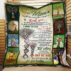 Personalized Tree Of Life To My Mom From Daughter I Forgot To Thank You Quilt Blanket Great Customized Gifts For Birthday Christmas Thanksgiving MotherS Day and Home Decor