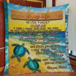 Personalized Turtle To My Wife Quilt Blanket From Husband I Just Want To Be Your Last Everything Great Customized Blanket Gifts For Birthday Christmas Thanksgiving and Home Decor