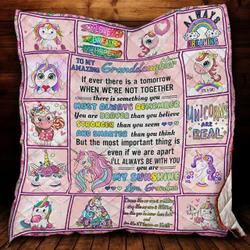 Personalized Unicorn To My Granddaughter From Grandma You Are My Sunshine Quilt Blanket Great Customized Gifts For Birthday Christmas Thanksgiving and Home Decor