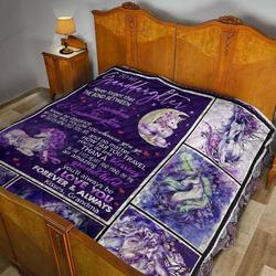 Personalized Unicron To My Granddaughter From Grandma No Matter How Far You Travel Quilt Awesome Gifts For Her Great Customized Gifts For Birthday Christmas Graduation and Home Decor
