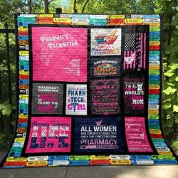 Pharm Tech Girl Quilt Blanket Hn57 Aw  Quilt and Home Decor