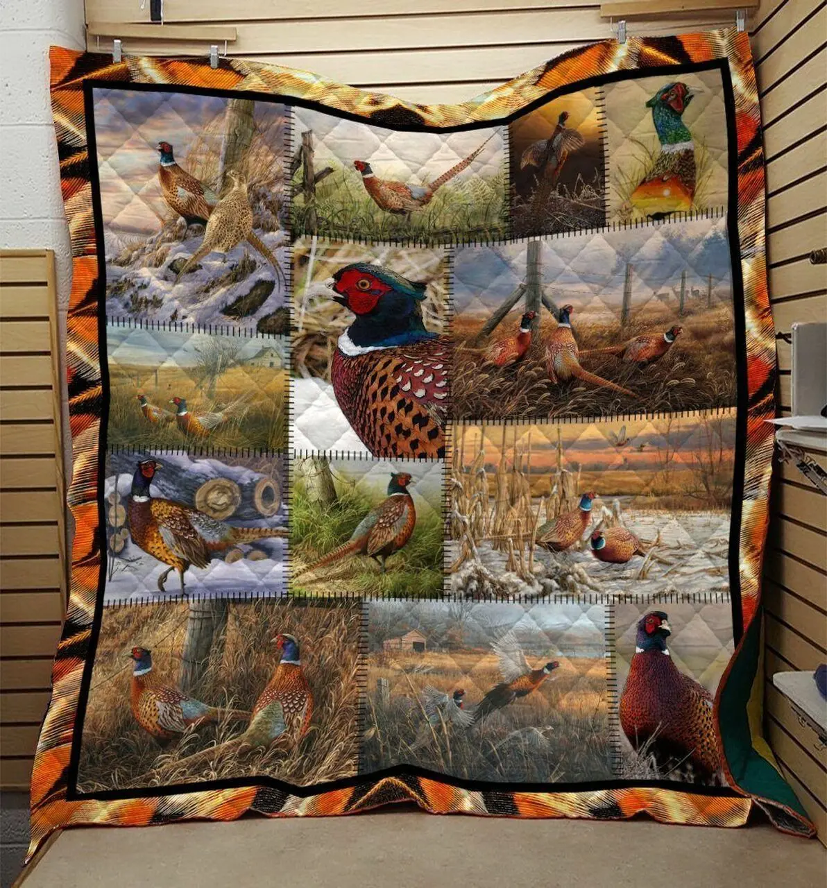 Pheasant Hunting Printing Sx Quilt Derqjn and Home Decor