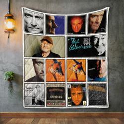 Phil Collins Album Covers Quilt Blanket and Home Decor