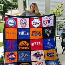 Philadelphia 76Ers All Season Plus Size Quilt Blanket and Home Decor