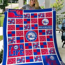 Philadelphia 76Ers Quilt Blanket B200634  Quilt and Home Decor