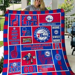 Philadelphia 76Ers Quilt Blanket B200636  Quilt and Home Decor