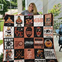 Philadelphia Flyers Quilt Blanket Ver 25 and Home Decor