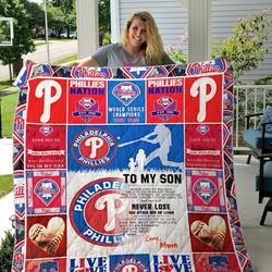 Philadelphia Phillies Custom Quilt Blanket 01 and Home Decor