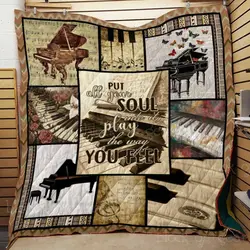 Piano Cl22100424Mdq Quilt Blanket and Home Decor