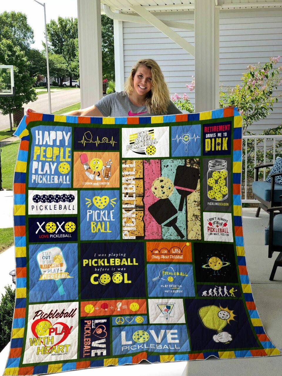 Pickleball I Was Playing Pickleball Before I Was Cool Quilt Blanket Great Customized Blanket Gifts For Birthday Christmas Thanksgiving and Home Decor