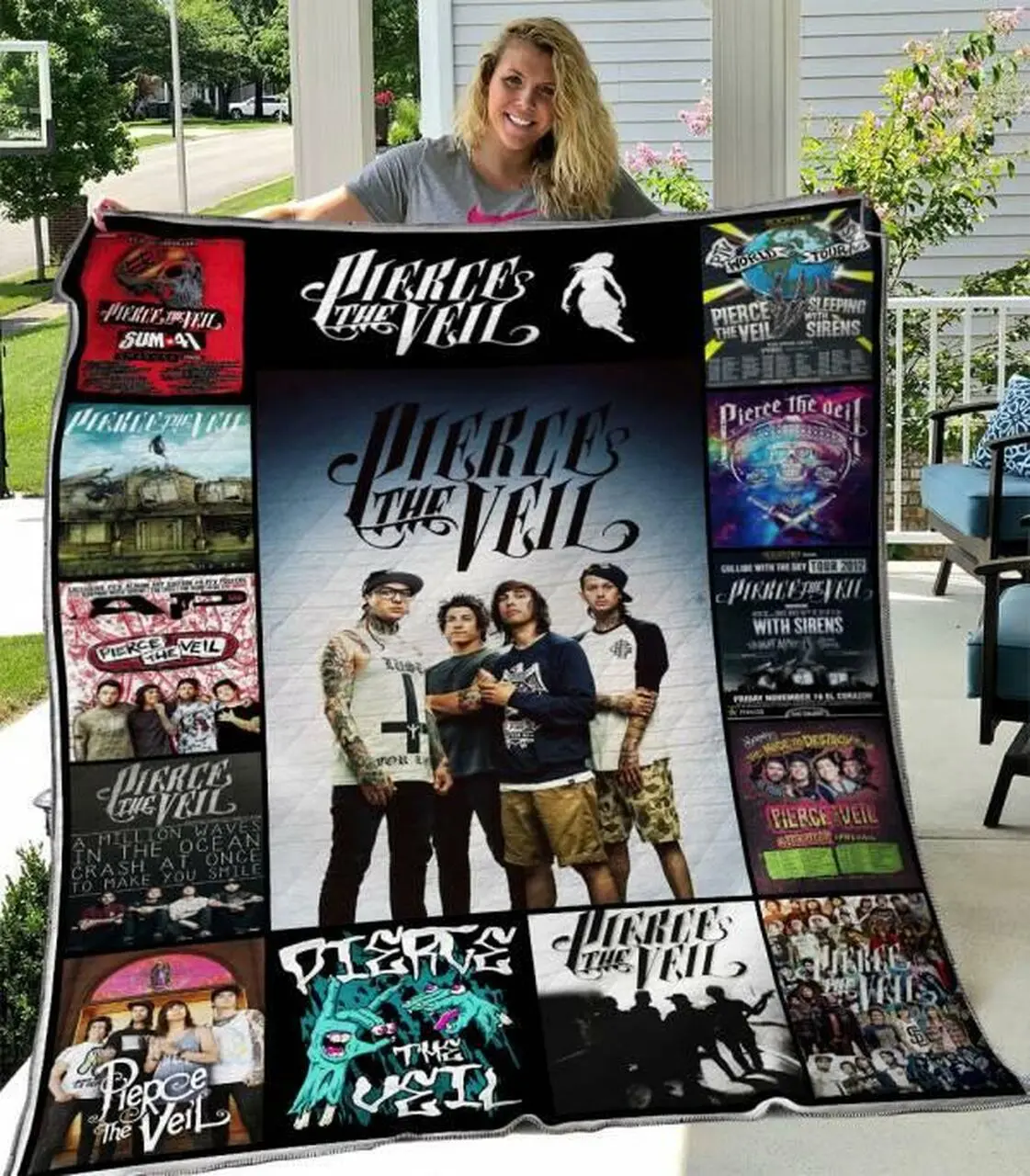 Pierce The Veil Quilt Blanket Hvt200623 Quilt and Home Decor