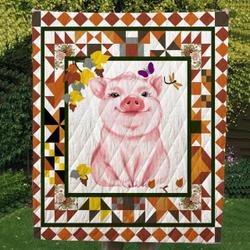 Pig Cl14100400Mdq Quilt Blanket and Home Decor