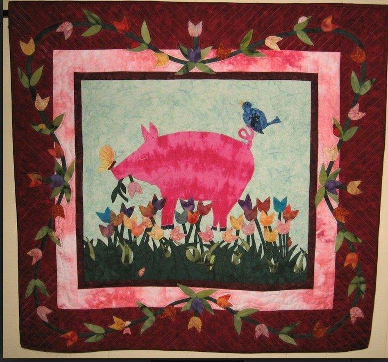 Pig Cla2210361Q Quilt Blanket and Home Decor