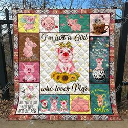 Pig Flower Quilt Tdhmm and Home Decor