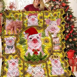 Pig JFJ11339 3D Customized Quilt 2707 and Home Decor