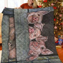 Pig JFJ11351 3D Customized Quilt 2707 and Home Decor