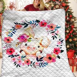 Pig JFJ11361 3D Customized Quilt 2707 and Home Decor