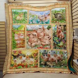 Pig Quilt Blanket Dhc13121910Vt and Home Decor