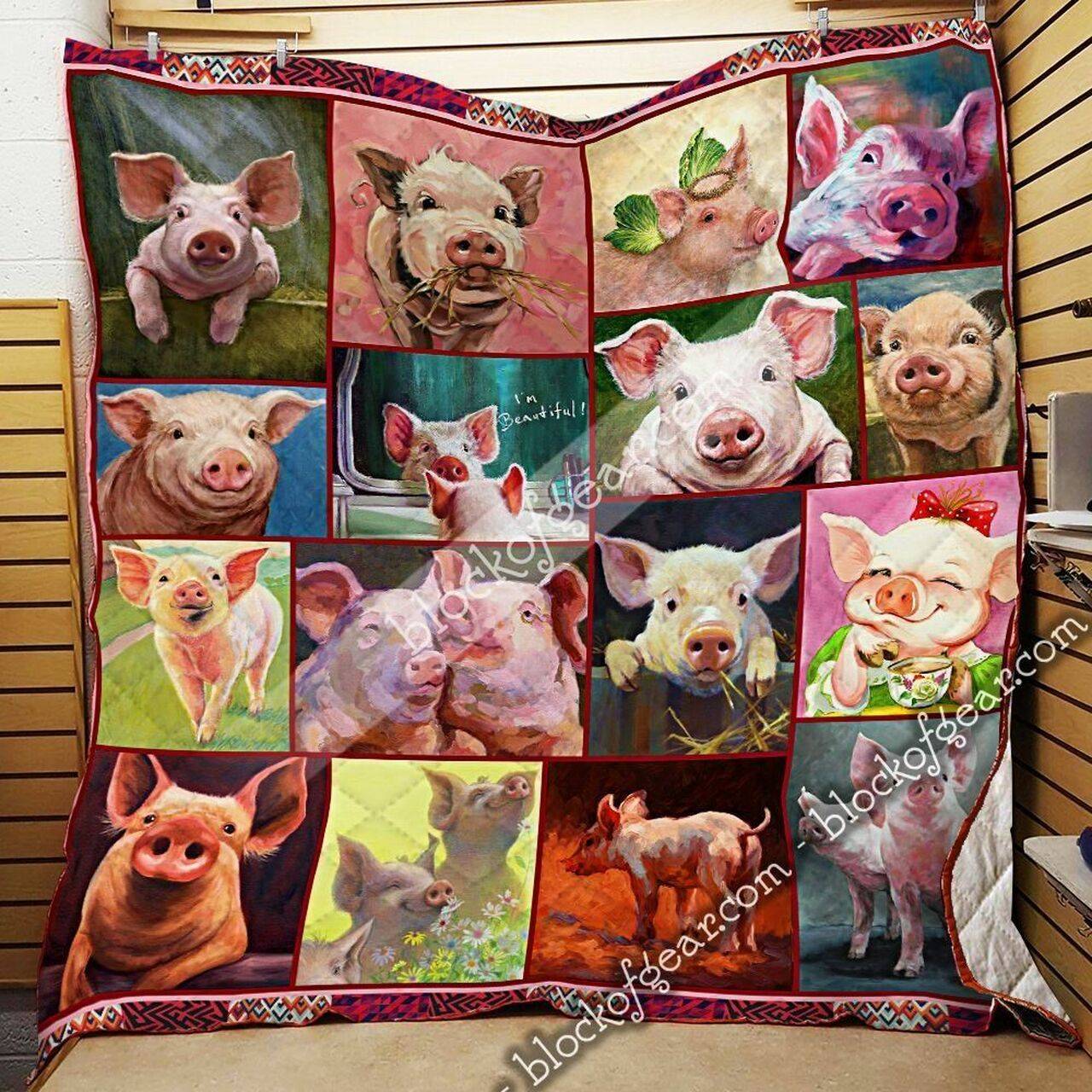 Pig Zou V3 TQV030795 3D Customized Quilt and Home Decor