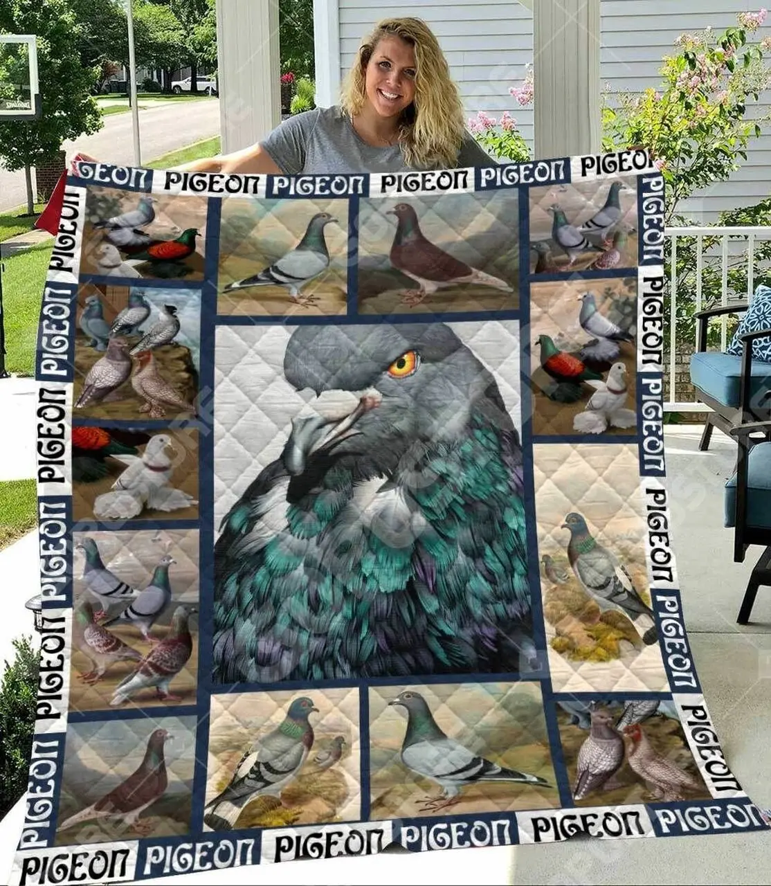 Pigeon Art Like 3D Personalized Customized Quilt Blanket 1170 and Home Decor