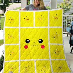 Pikachu Blanket Th2906 Quilt and Home Decor