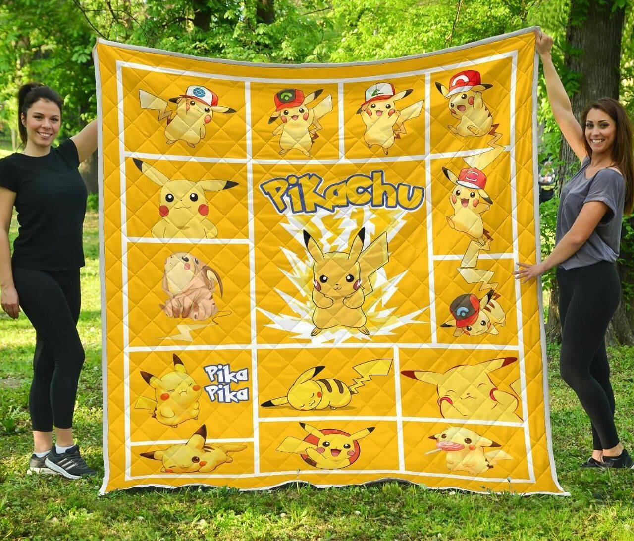 Pikachu Quilt Blanket and Home Decor