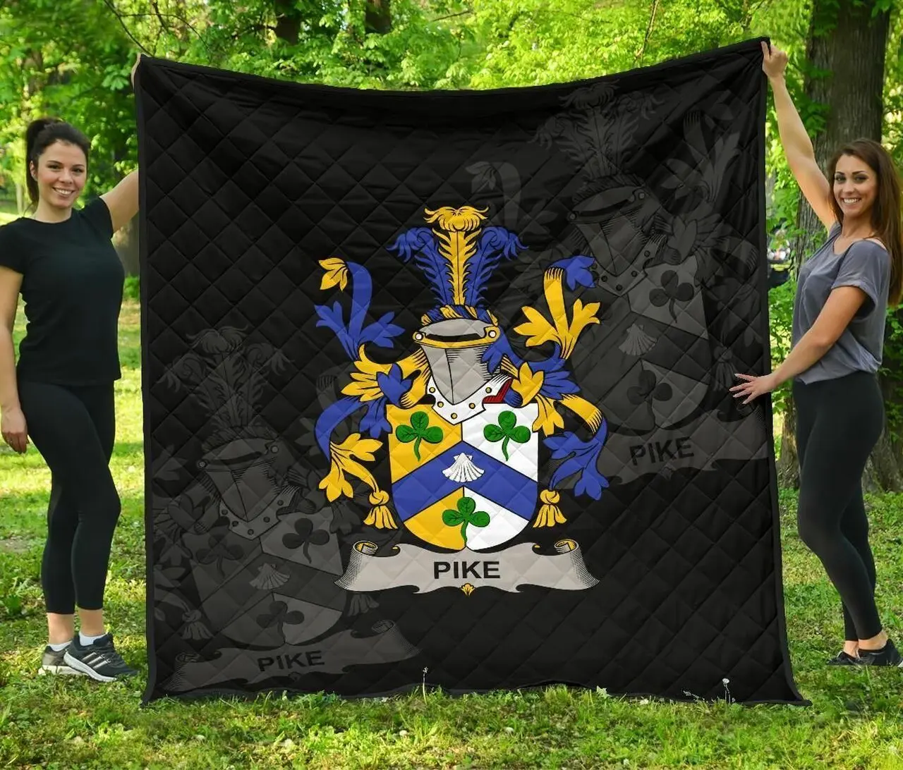Pike Ireland Irish Family Crest JFJ11370 3D Customized Quilt 2707 and Home Decor
