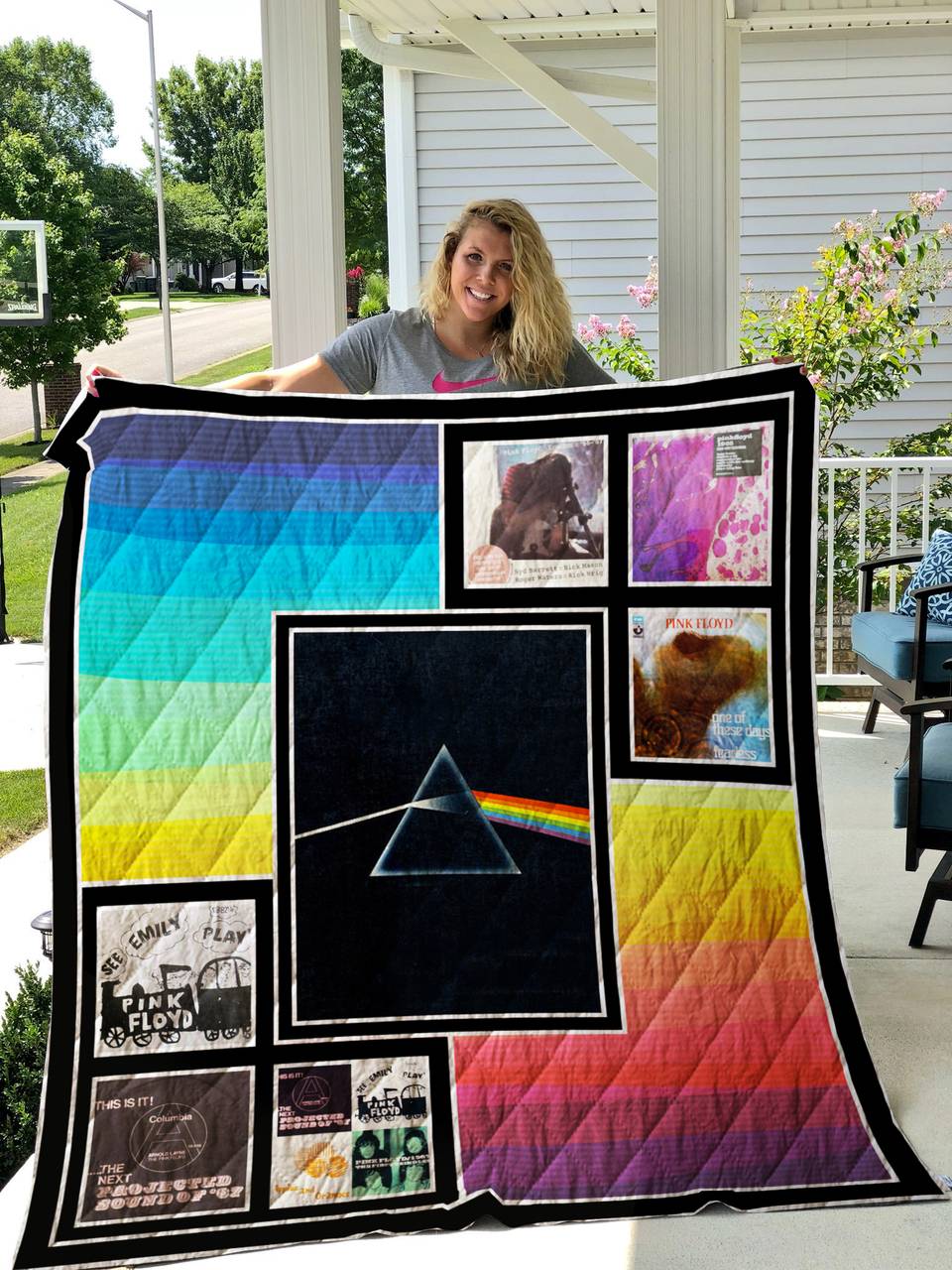 Pink Floyd Ep Quilt Blanket For Fans and Home Decor