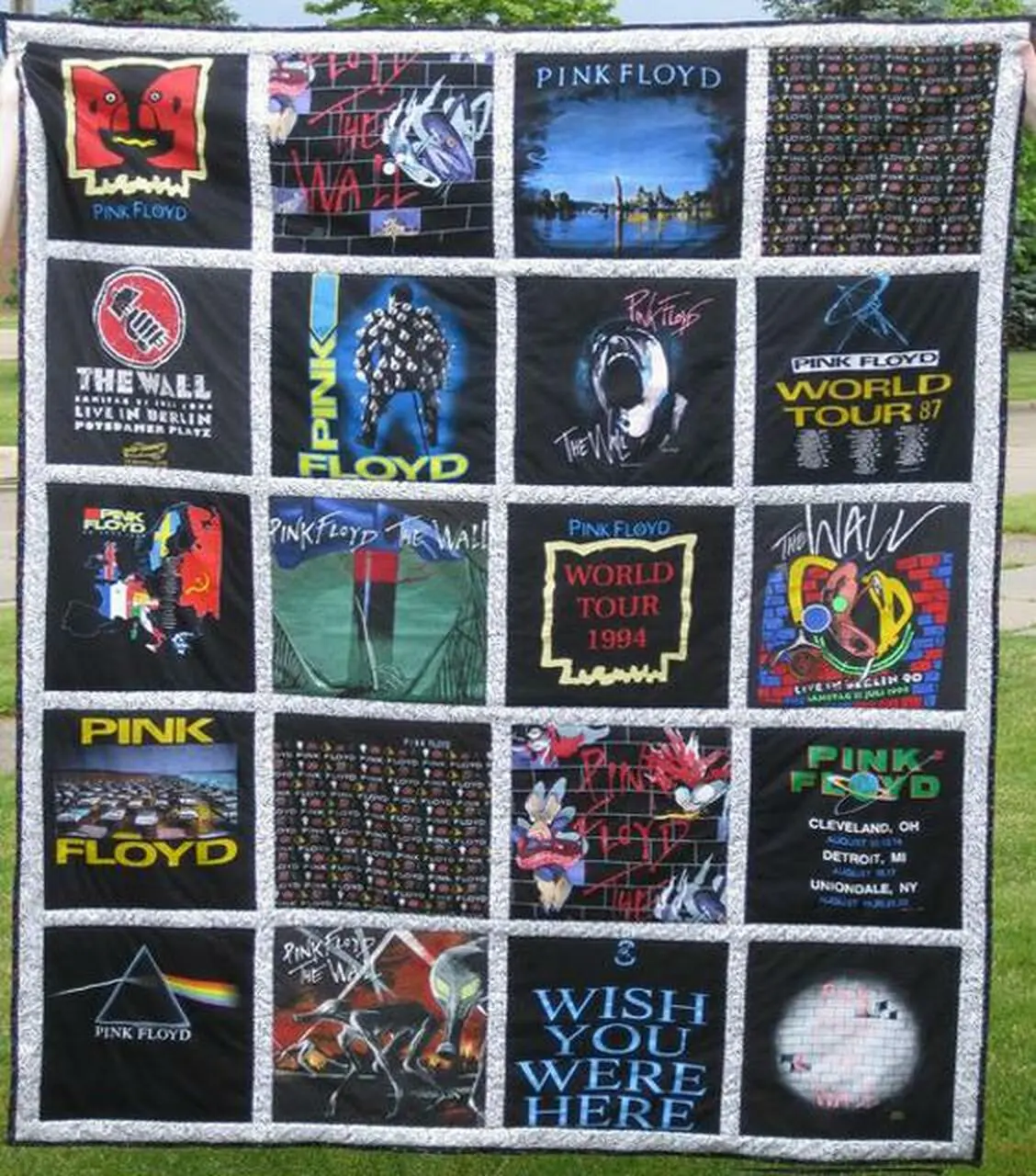 Pink Floyd Memories Quilt Blanket Lk08 Quilt and Home Decor