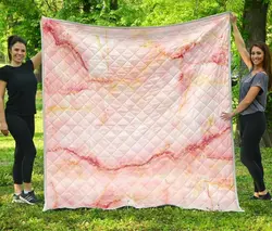 Pink Marble Cl17100456Mdq Quilt Blanket and Home Decor